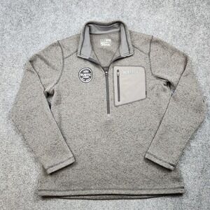 KUIU Sweater Mens XL Gray High Loft Fleece 1/4 Zip‎ Pullover Rustic Lumber